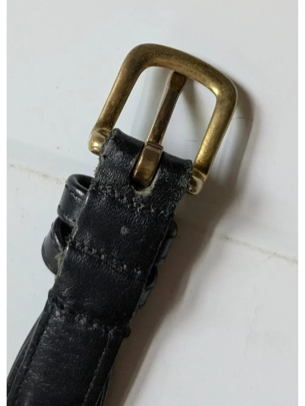 Coach Ladies Black Leather Belt 30